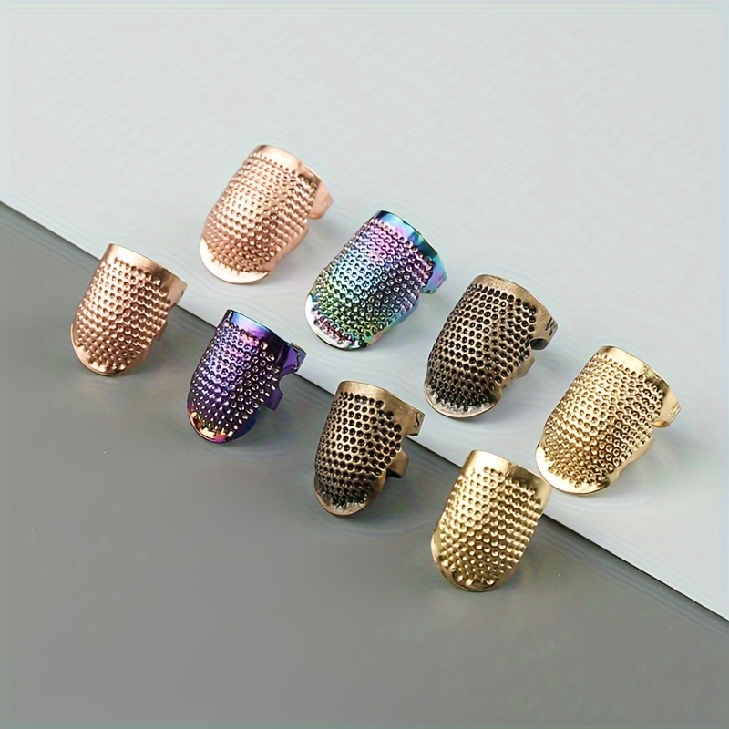 Thimbles Sewing Thimble Quilting Embroidery Decorative Craft Finger  Protector Grip Diy Accessories Used Thumb Tools Ring
