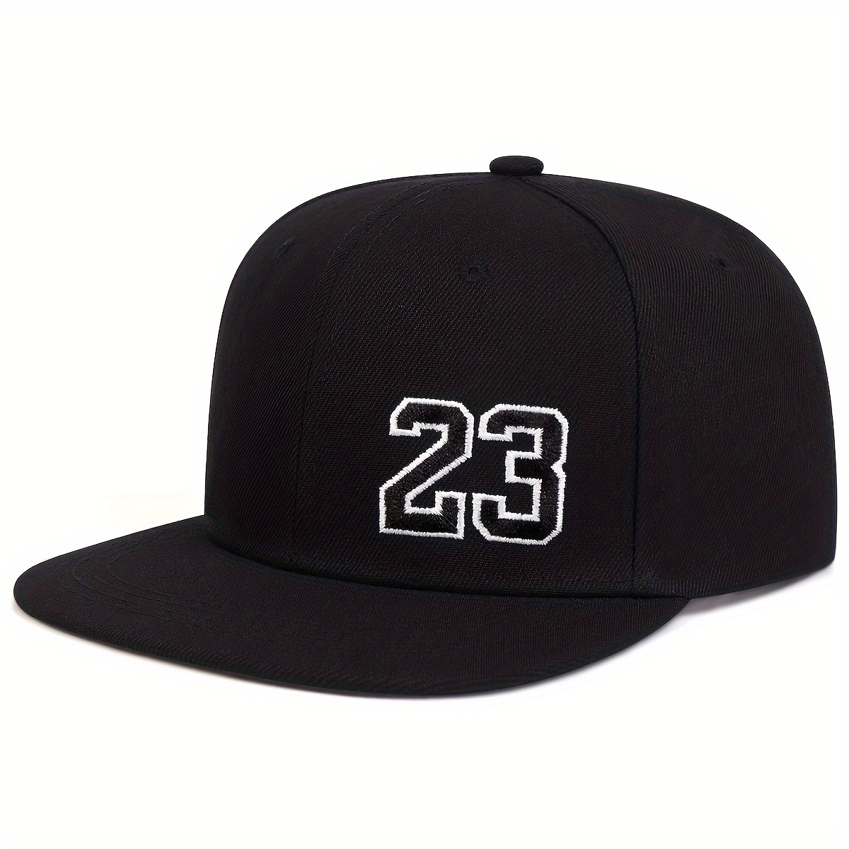 

1pc Number 23 Embroidered Baseball Cap, Trendy Windproof Peaked Cap, Street Sports Casual Style Hat