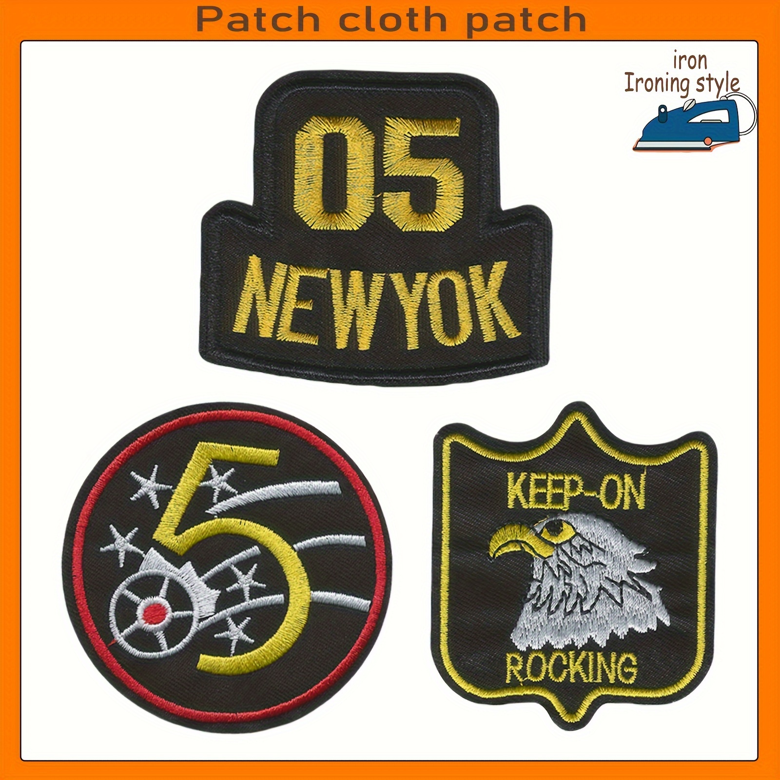 Embroidered Iron On Patches For Jackets Clothes Hats Bags - Temu