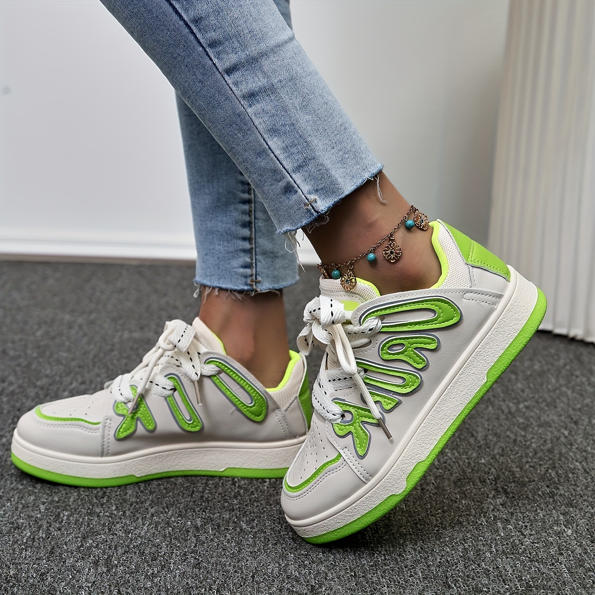 Women's Patchwork Skate Shoe Breathable Casual Sport Shoes