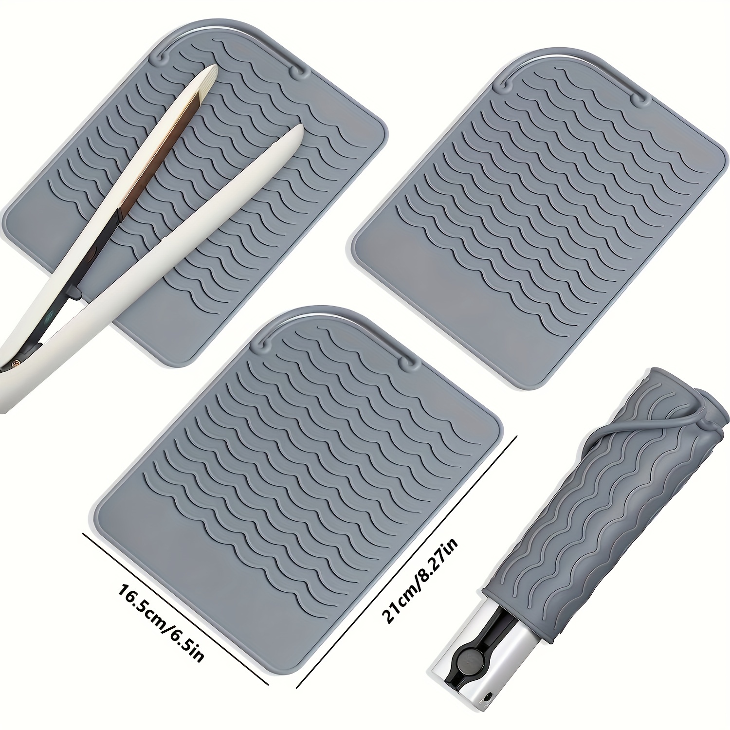 1pcs Heat Resistant Silicone Mat Professional Heat Resistant Pad For  Curling Iron Hair Straightener Flat Iron And Hot Styling Tool