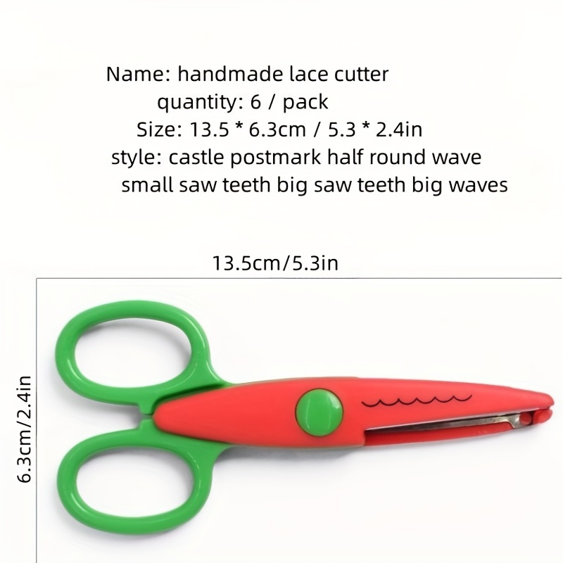 Lace Scissors And Colored Paper Cutting For Children Diy - Temu