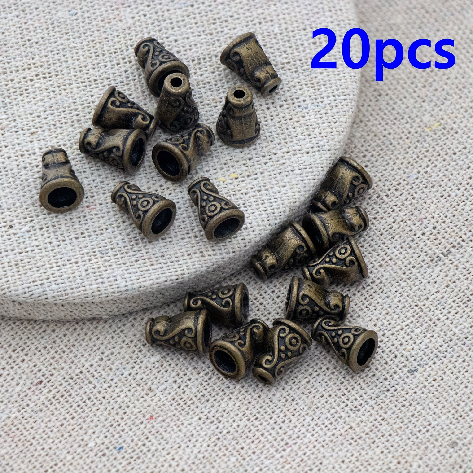 Lzsilvery 20pcs Cone Bead Caps Kpop 7x8mm Antique Silvery/bronze Cone Bead End Caps Tassel Bead Caps Jewelry Cone Caps Crafts Supplies For Bracelet Earrings Necklaces Making Crafts L1082