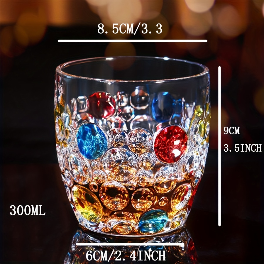 Painted Crystal Glass Cups Whiskey Glasses Thick Glass Cup Water Cup Wine  Glass Drinking Glasses Drink Cups Coffee Mug Drinkware