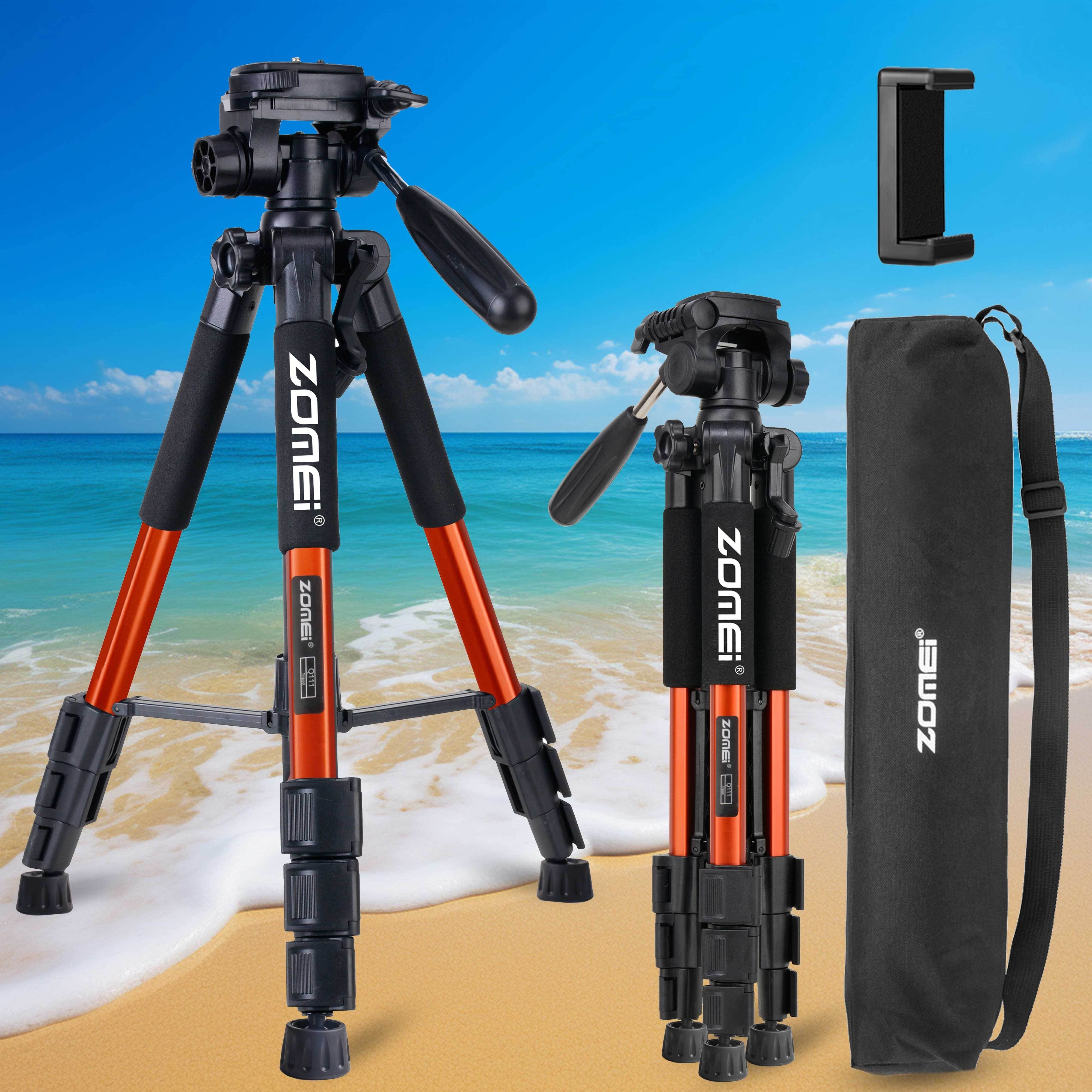 Professional Portable Travel Camera Tripod Stand With Pan Head For SLR DSLR  1Pc