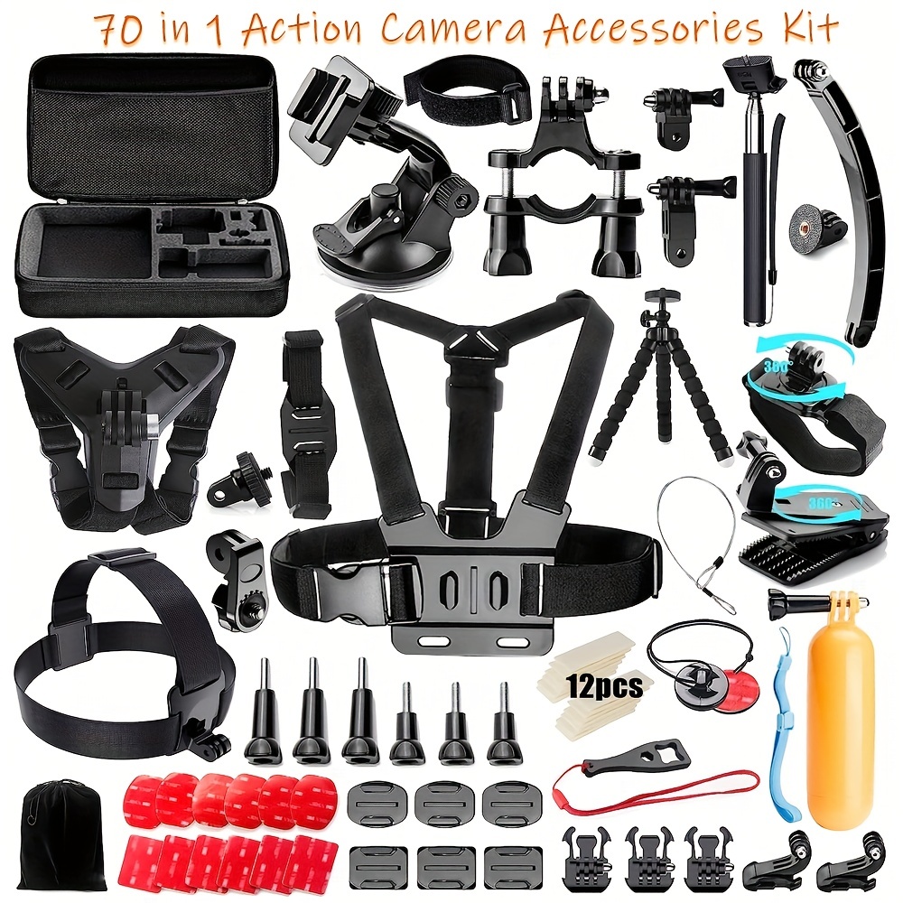 MEKNIC Kit D'accessoires Pour Caméra D'action 70 En 1 Pour - Temu  Switzerland