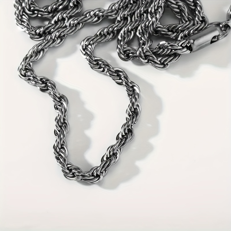 Boys Vintage Trendy Stainless Steel Necklace Chain Street - Temu