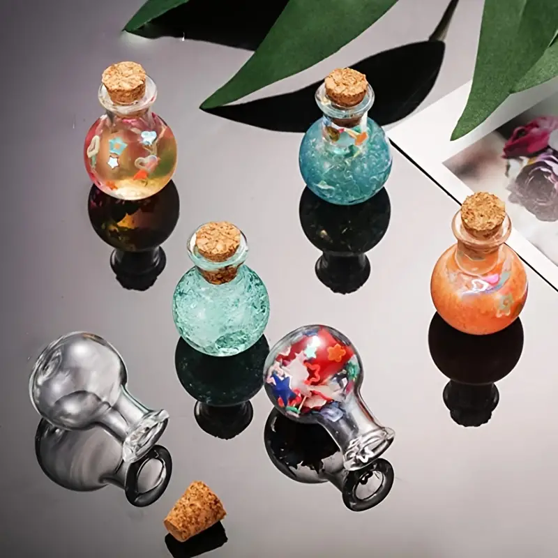 Small Glass Bottles Miniature Potion Bottle Mini Cork Glass - Temu