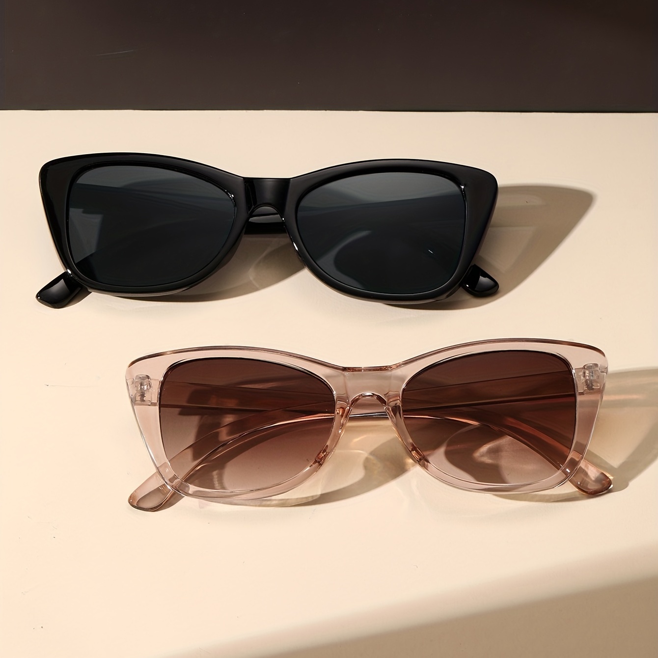 Cat Eye Fashion Sunglasses Women Men Casual Anti Glare - Temu