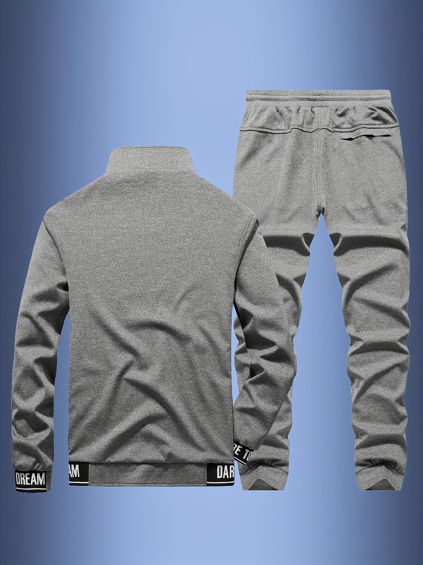  Men's Casual Track Suit Set Unisex 2 Piece Long Sleeve