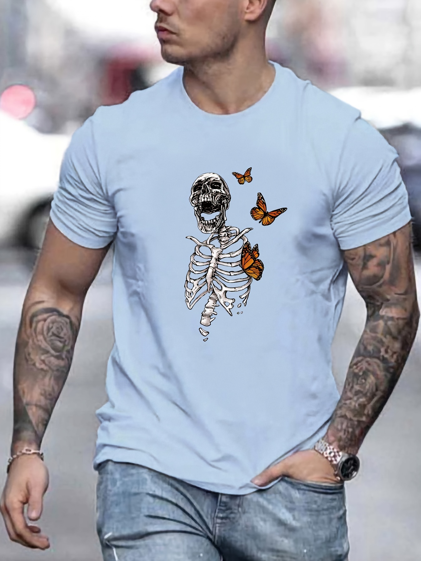 Halloween Skeleton Hand Butterfly Graphic Tank Top Printed - Temu