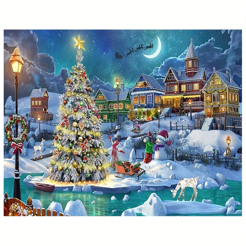 Christmas Landscape Pictures Diamond Art Painting Kits For - Temu