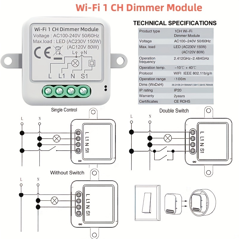 Tuya Zigbee Wifi Dimmer Switch Module 10a Smart Home Diy - Temu Germany