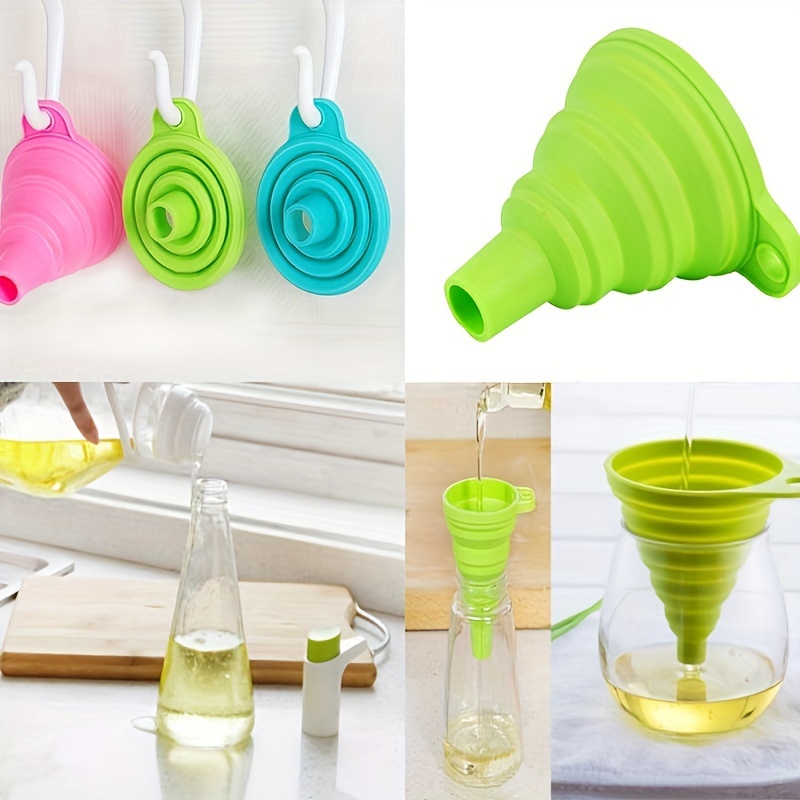 Silicone Funnel Kitchen Cooking Pouring Wine Foldable Storage
