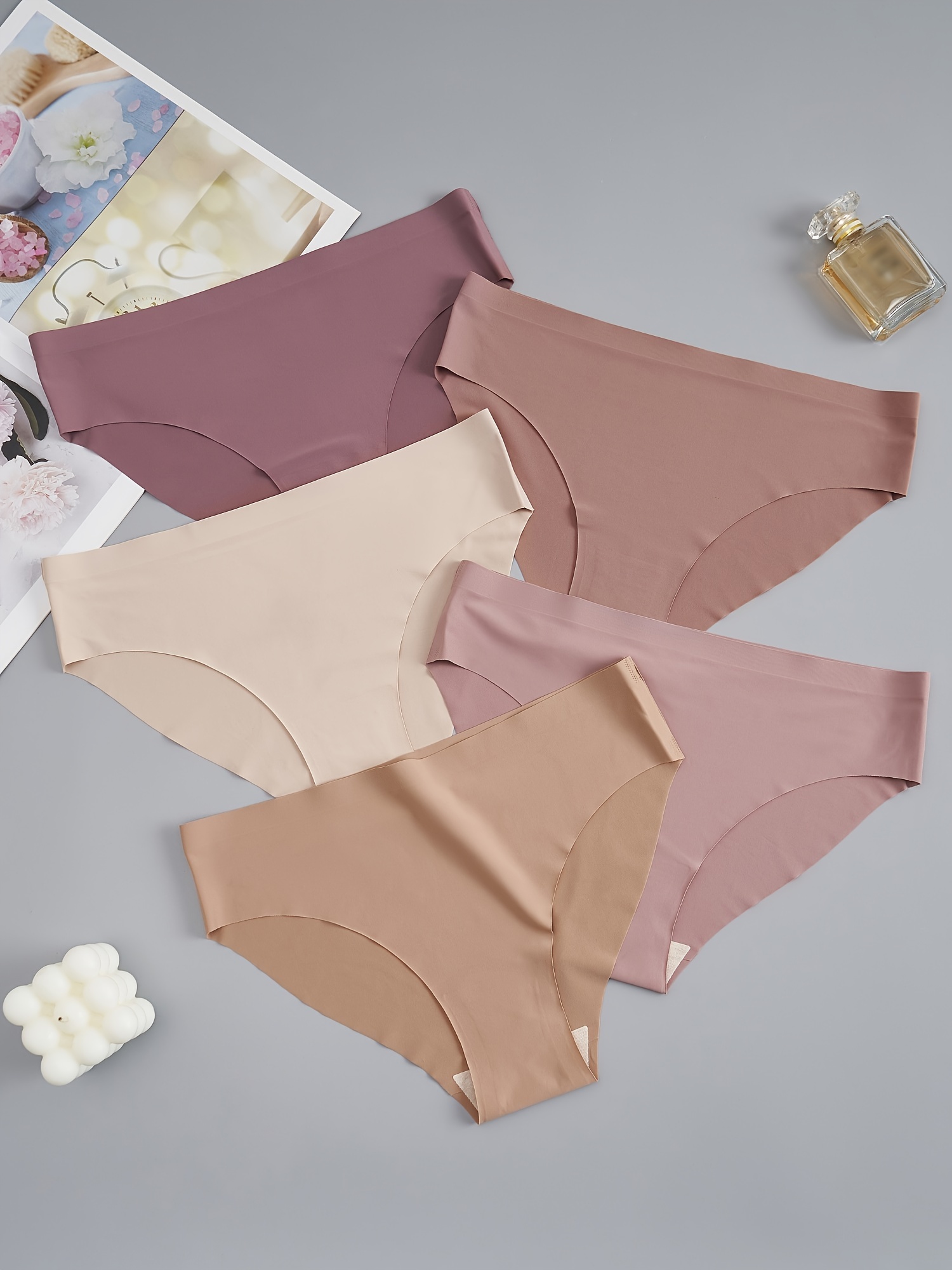 Solid Simple Briefs Breathable Comfortable Everyday Panties - Temu