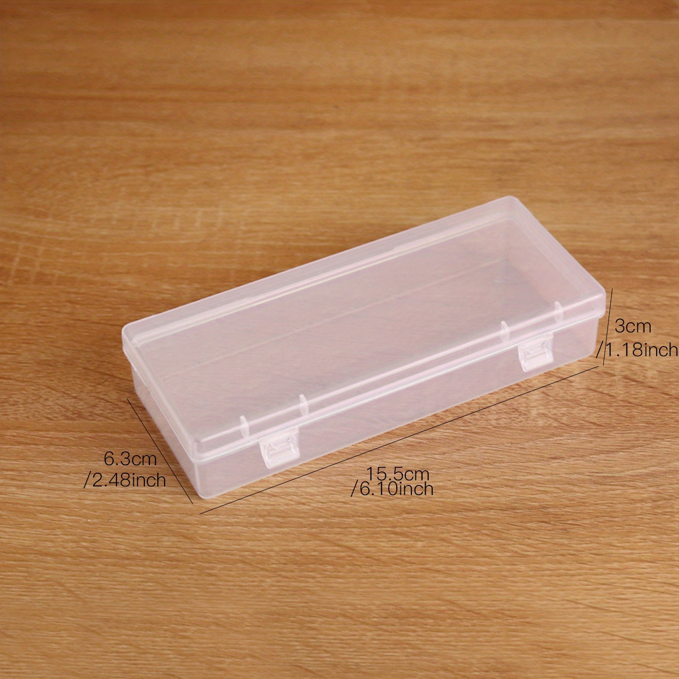 Plastic Clear Storage Box Flat Rectangular Organizer - Temu