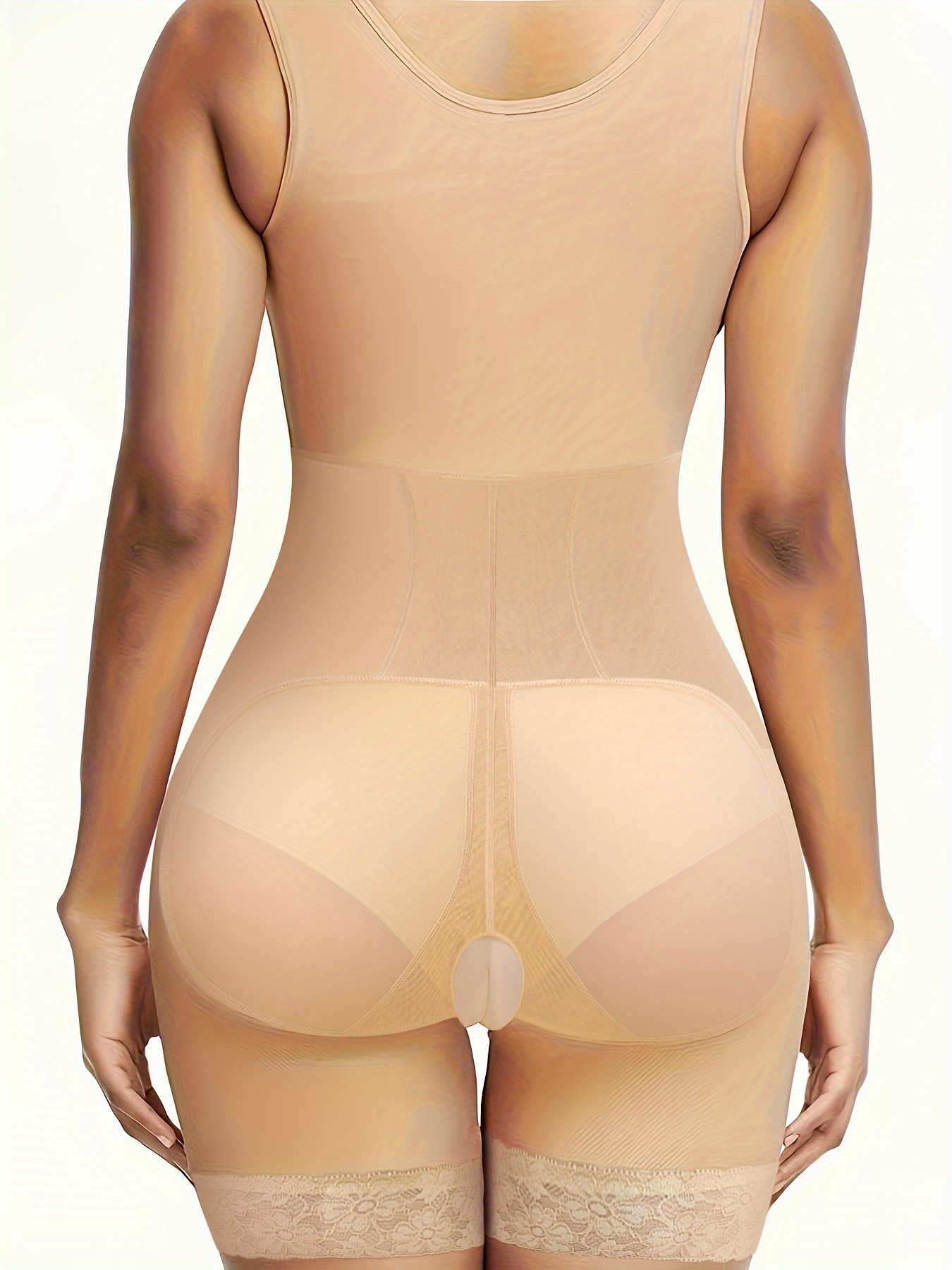 Lace Trim Shaping Panties Front Buckle Tummy Control Butt - Temu