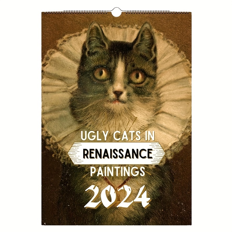 A Year of Snarky Cats 2024 Wall Calendar Planner Calendar From Jan. to Dec.