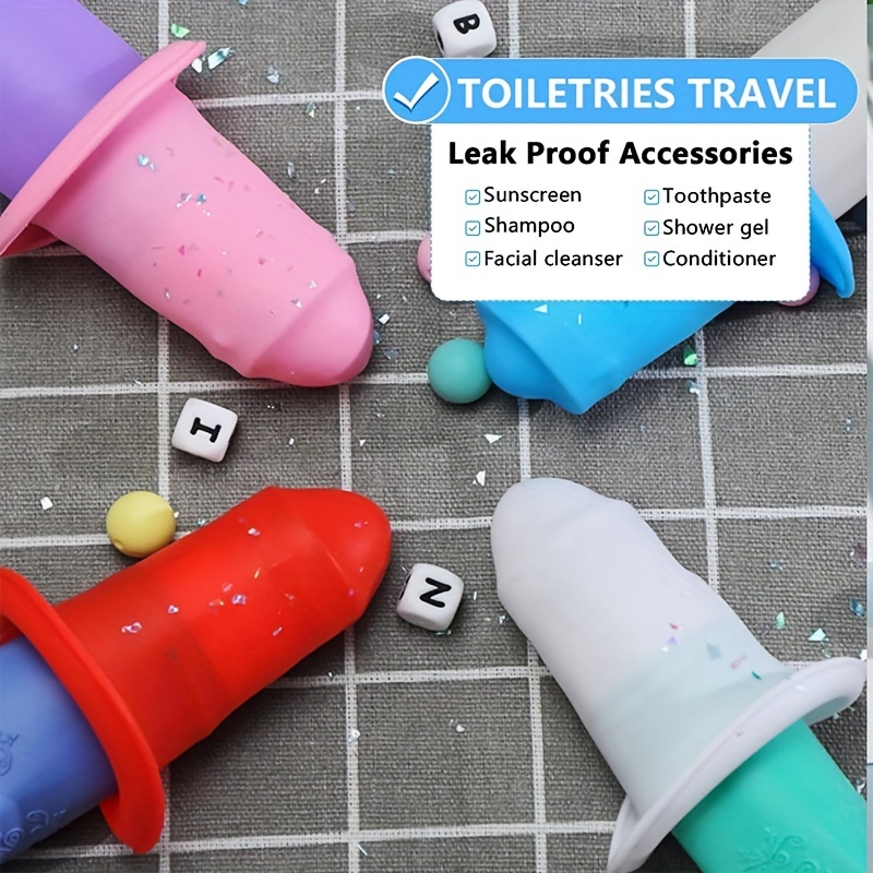 4pcs Leak Proof Sleeves For Travel Container, Toiletry Covers For