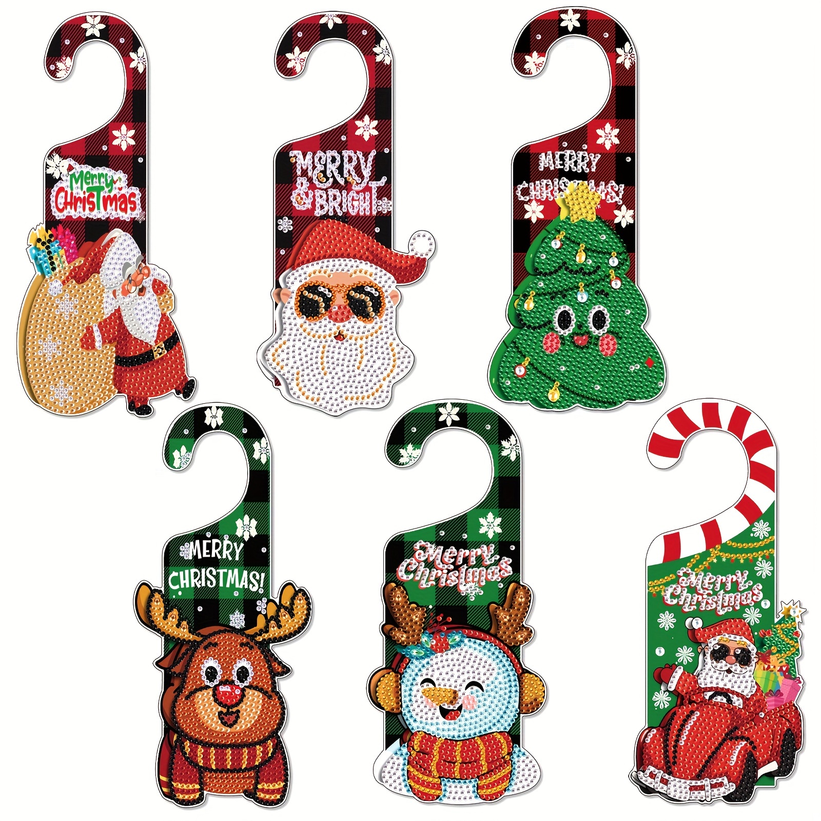 Christmas Diamond Painting Hanging Sign Set Diamond Art - Temu