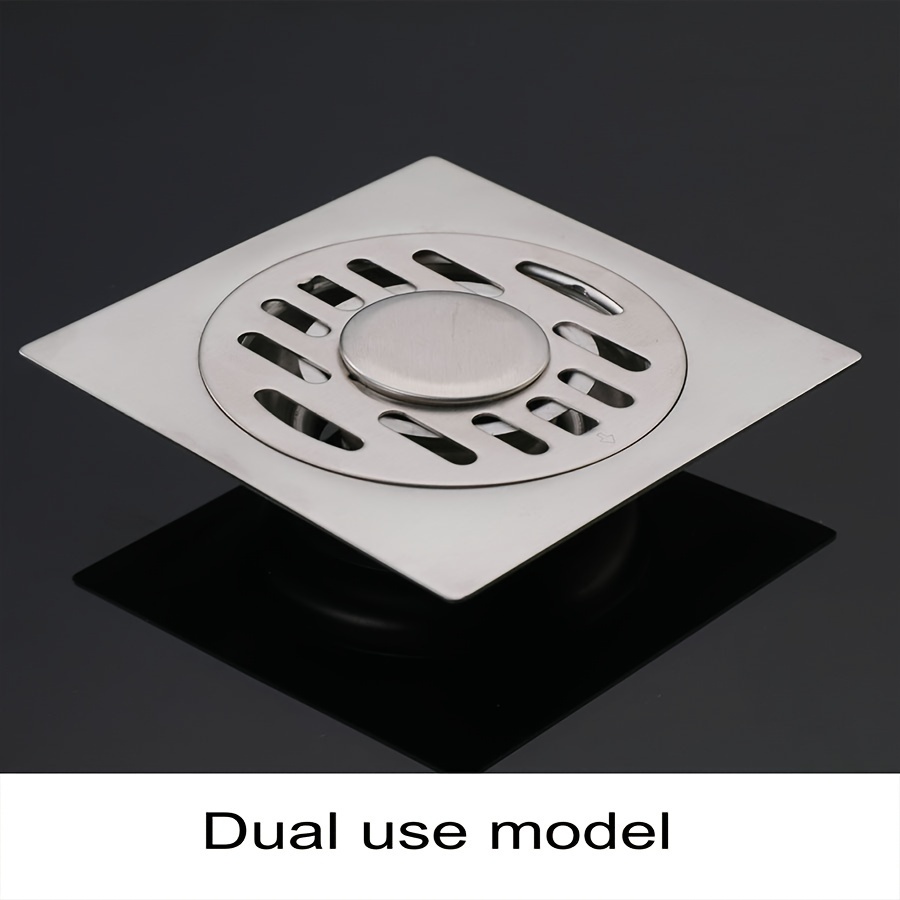 Stainless Steel Floor Drain Cover, Shower Floor Drain With Removable Cover, Shower  Drain Hair Catcher Strainer, Multifunctional Drain Cover Filter For Home  Bathroom, Home Essentials, Bathroom Accessories - Temu