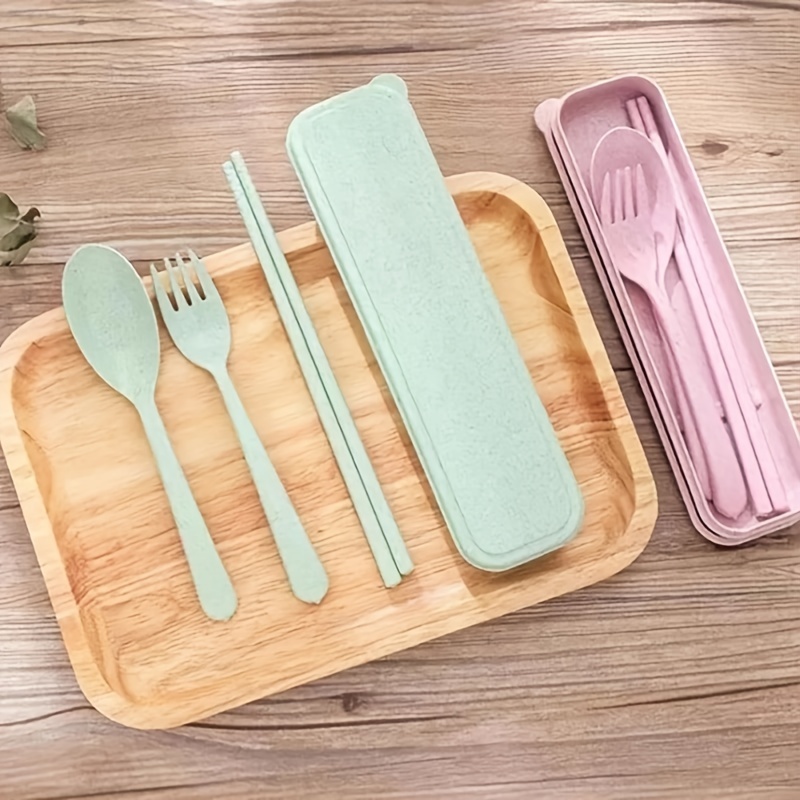 Wheat Straw Portable Cutlery - Travel Camping Cutlery Set – ECOOH2