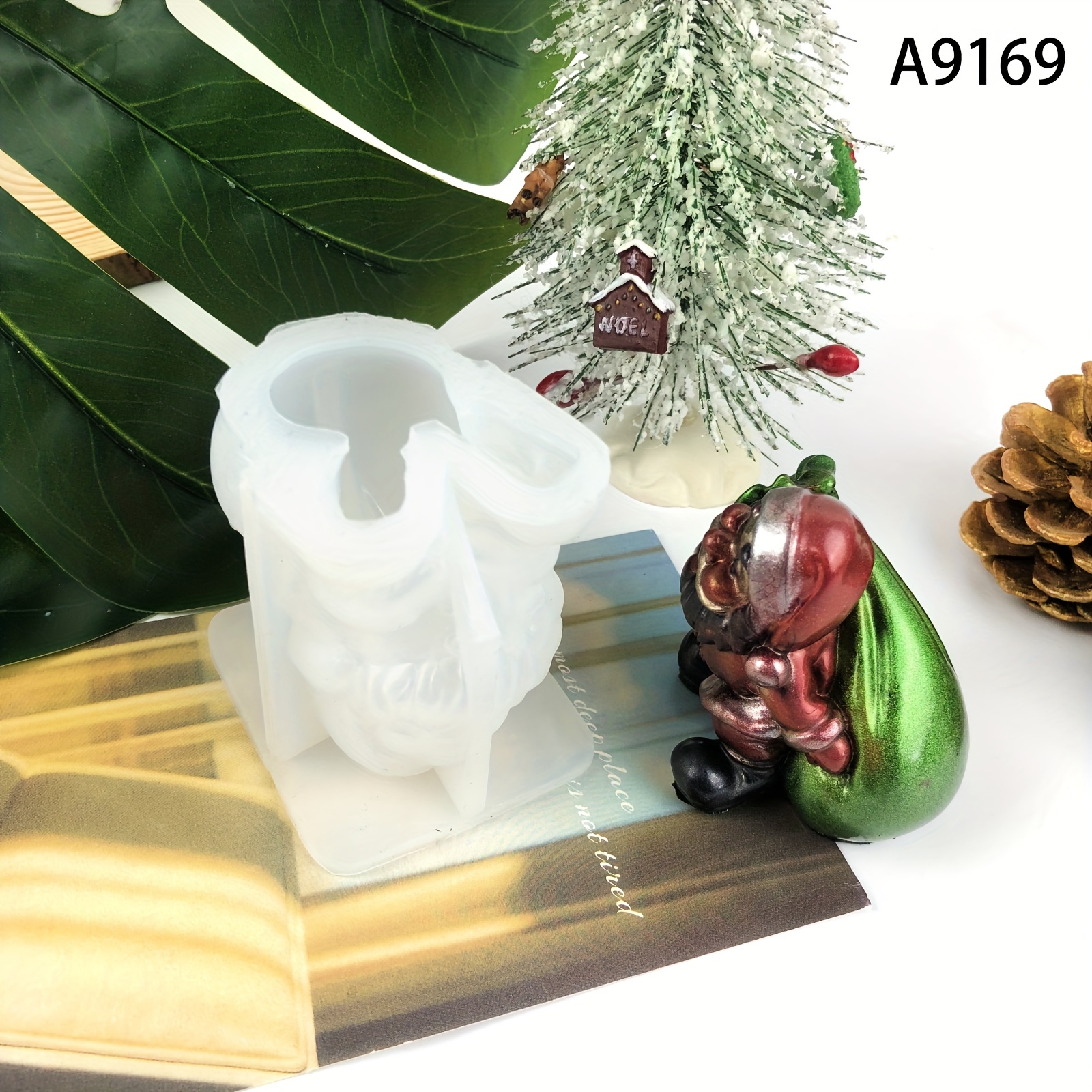 3D Christmas Candle Silicone Mold Santa Claus Christmas Tree 3D