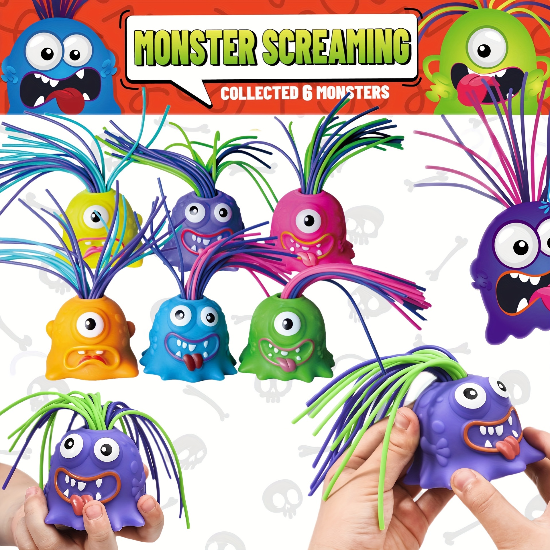Screaming Monster Pull Hair Stress Fidgets Relief Anti - Temu Canada