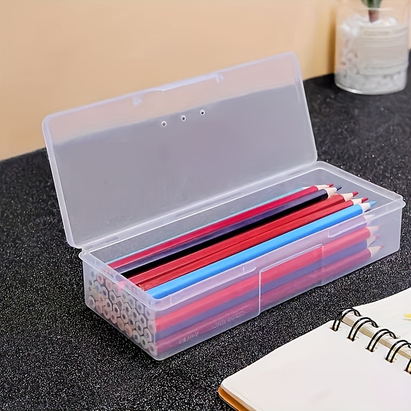 Transparent Pencil Case, Large Capacity Plastic Pencil Case