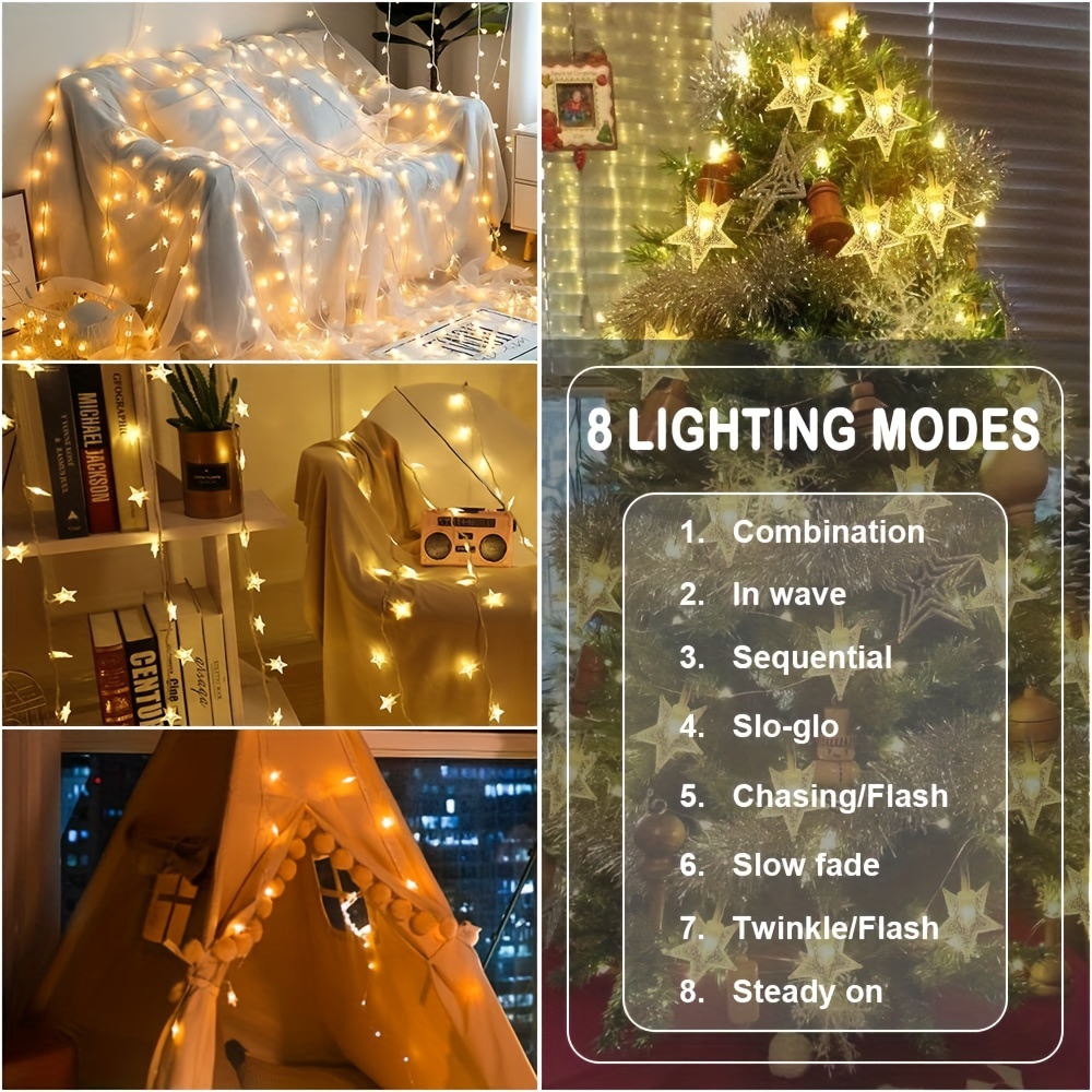 2 Set Fairy Lights Christmas String Lights Battery Operated 8