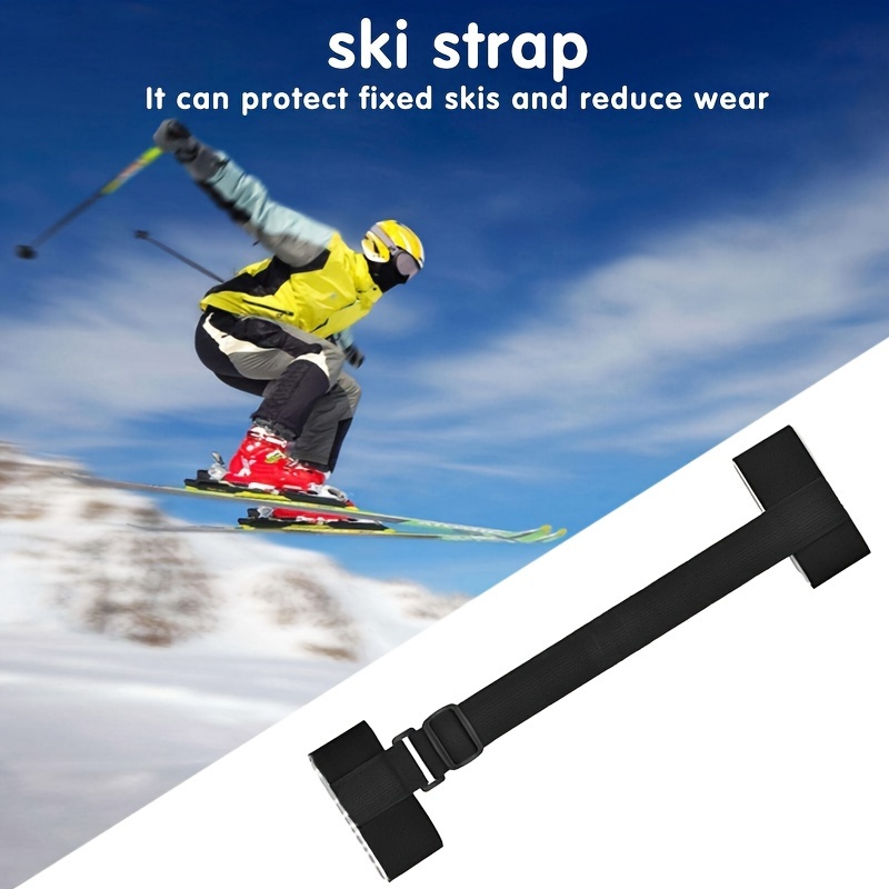2 pièces porte-skis bandoulière réglable sangle de ski pour le transport de  skis