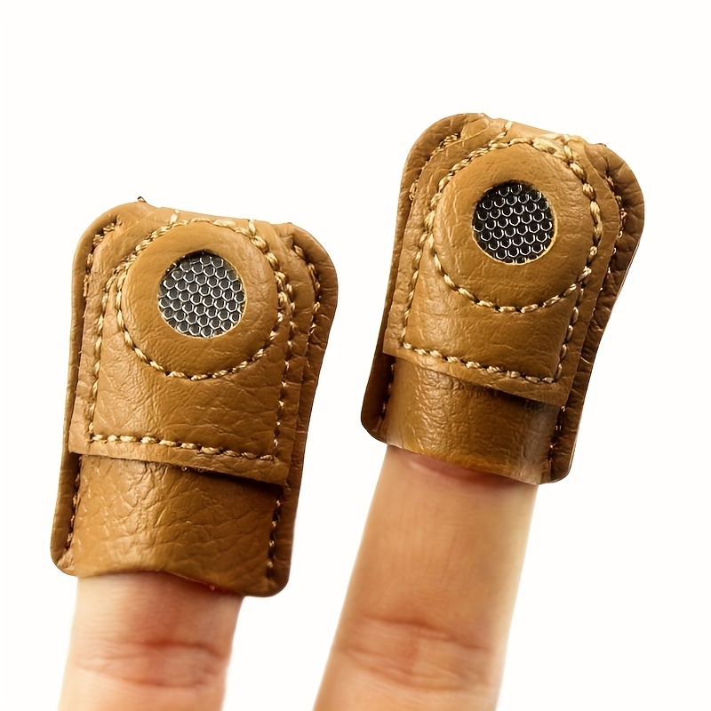 Leather Finger Protector, Thimble for Men, Leather Thumb & Finger