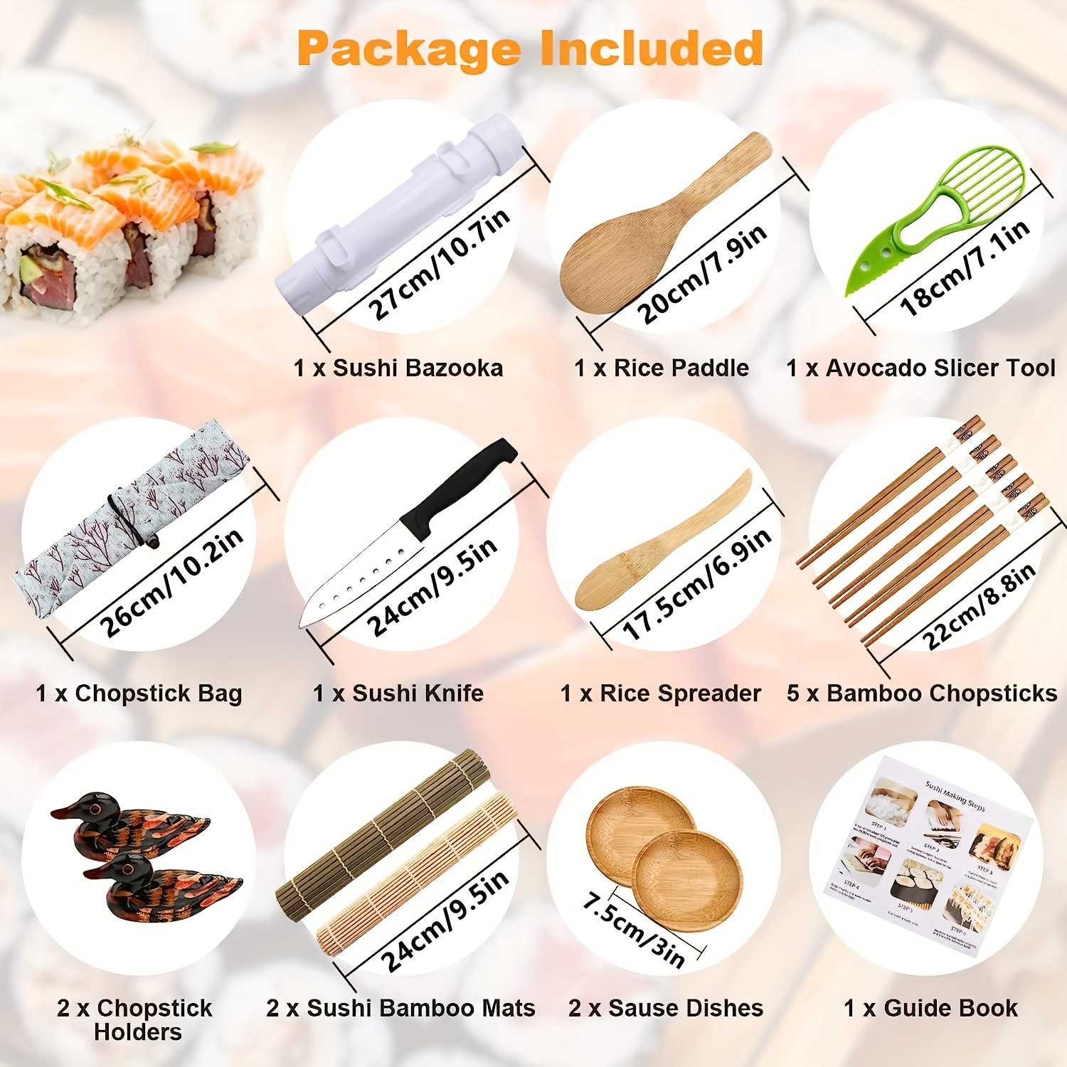 Sushi Making Kit Set With Instructions For Beginner All In - Temu