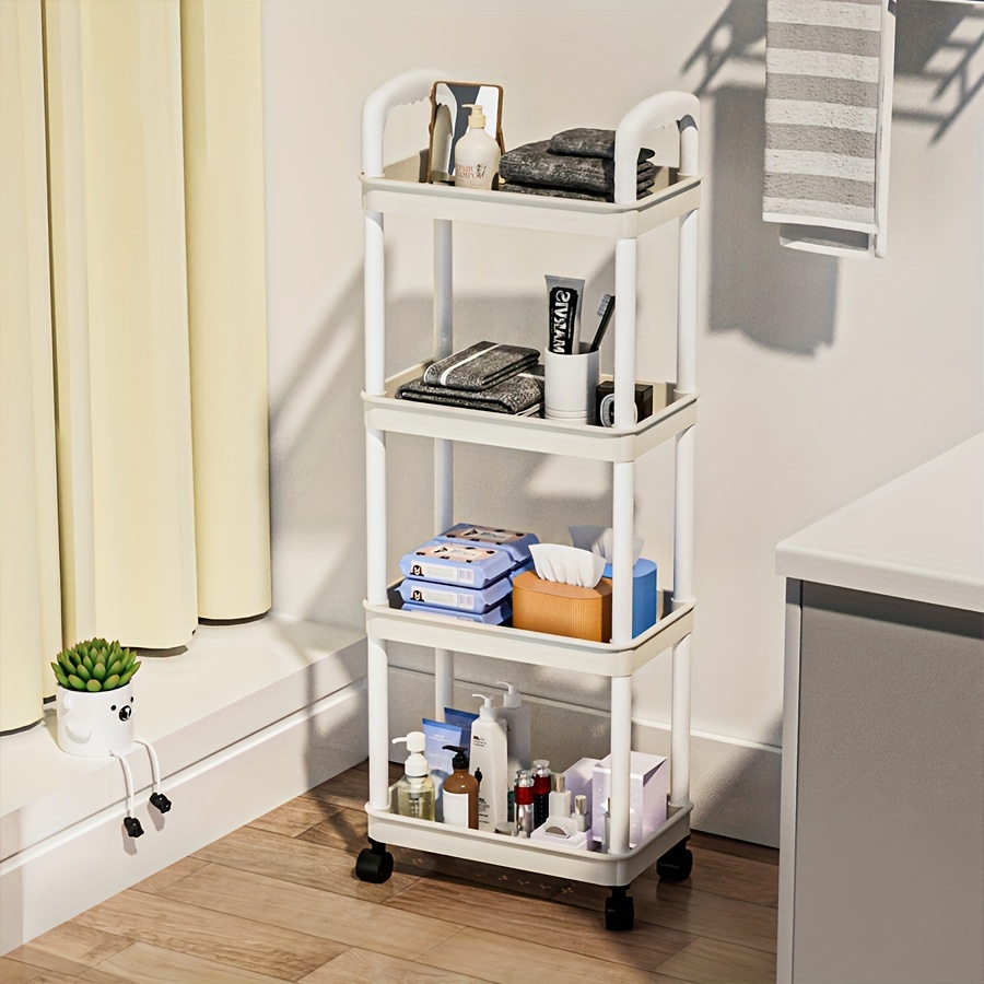  Asunflower carrito de cocina con ruedas con 3 estantes de  almacenamiento, ajustable, carrito de servicio para oficina o baño :  Productos de Oficina