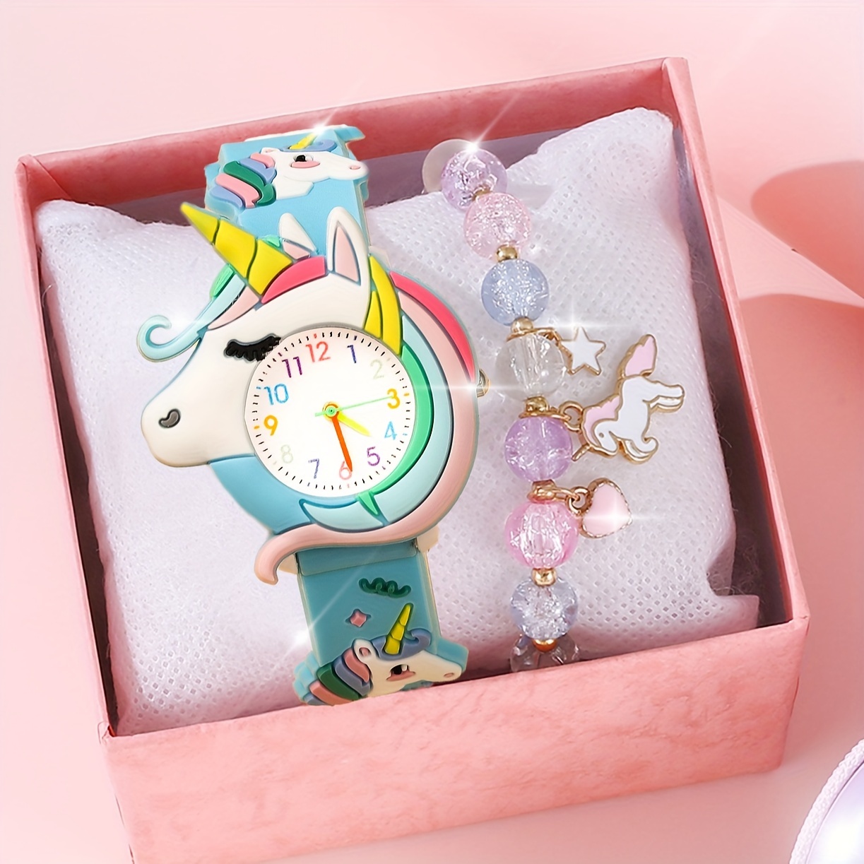 Creativo Reloj Unicornio Infantil Práctico Reloj Infantil Dibujos Animados  Exquisito Reloj de Niña