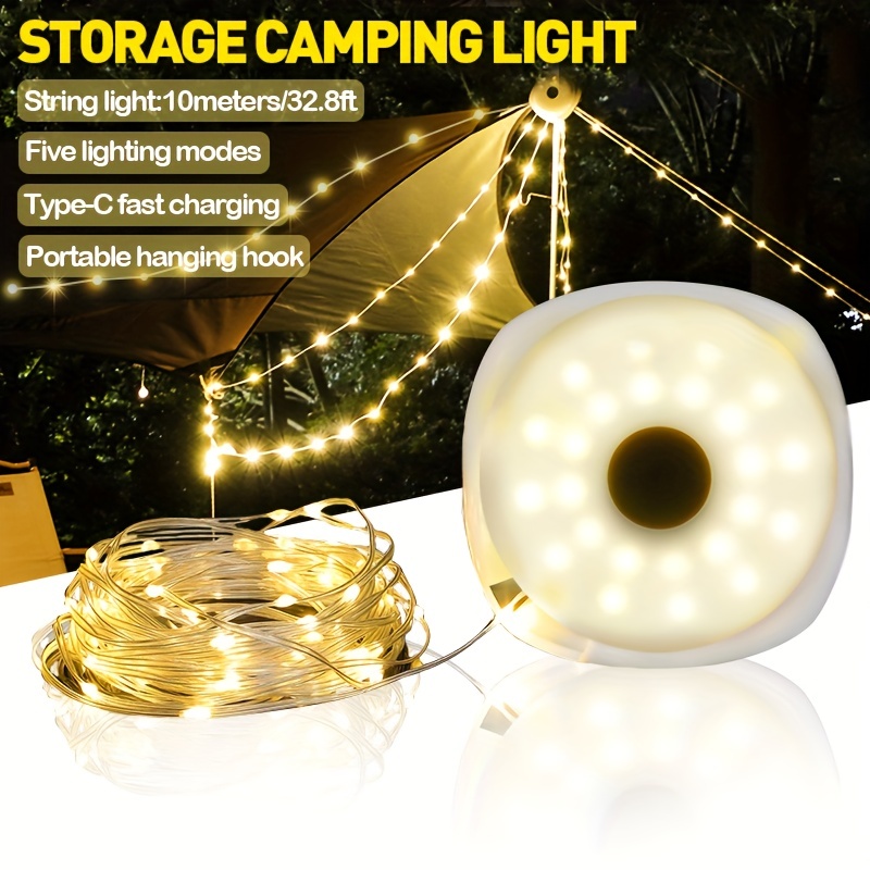 Camping String Lights Fairy Light With Lanterns (2 in 1 - Temu
