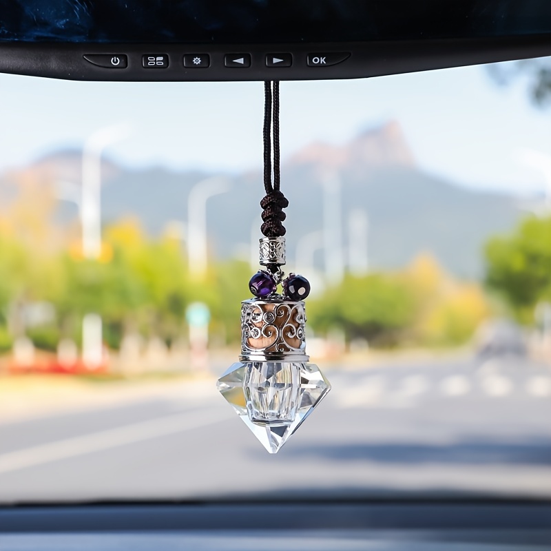 Flower And Moon Pattern Rearview Mirror Pendant 2d Acrylic - Temu