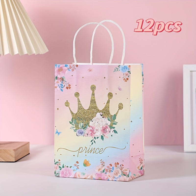 Gift Bags Crown Castle Dream Handbag Romantic Flower - Temu