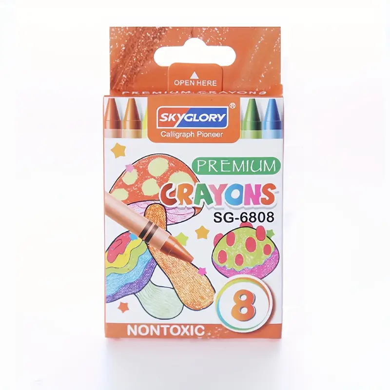 12/8 Colors Crayons Pen Shape Safe Non toxic Washable - Temu