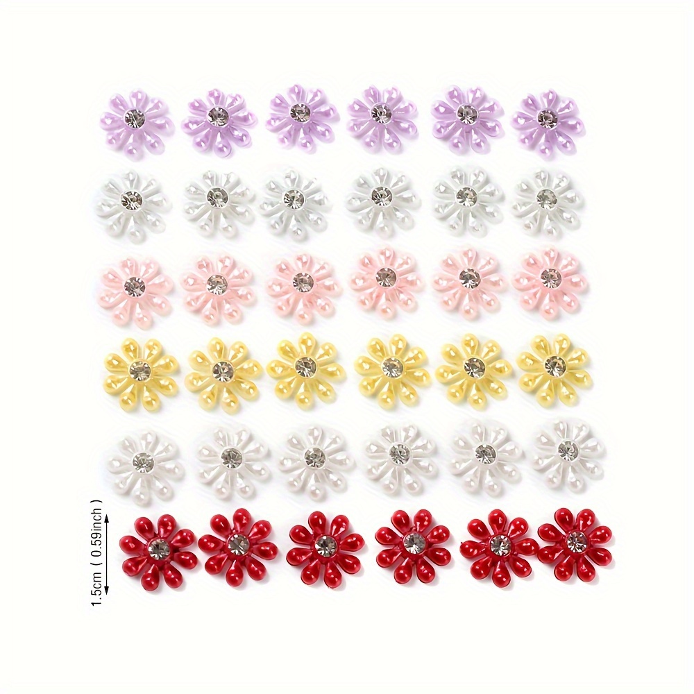 Mixed Color Snowflake Shape Craft Beads Abs Imitation Pearl - Temu