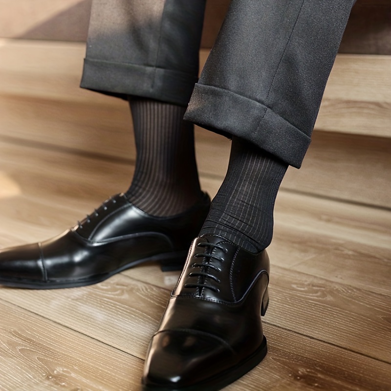 Men Sheer Formal Dress Suit Wear Sheer Socks Business Tube Dress Stockings  : : Clothing, Shoes & Accessories