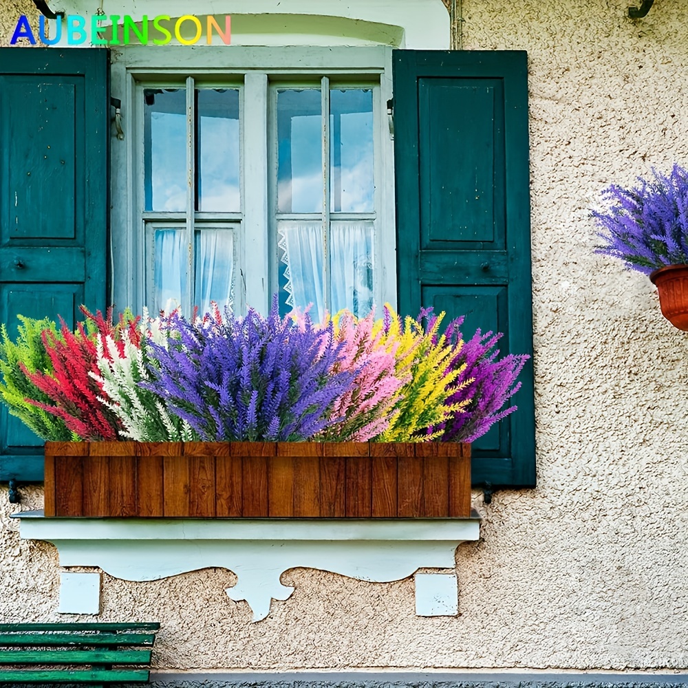 10 Fiori Lavanda Artificiale Non Sbiadiscono Decorazione Esterna - Pianta  In Plastica Anti-uv Giardino, Portico E Fioriera, Acquista Temu E Inizia A  Risparmiare