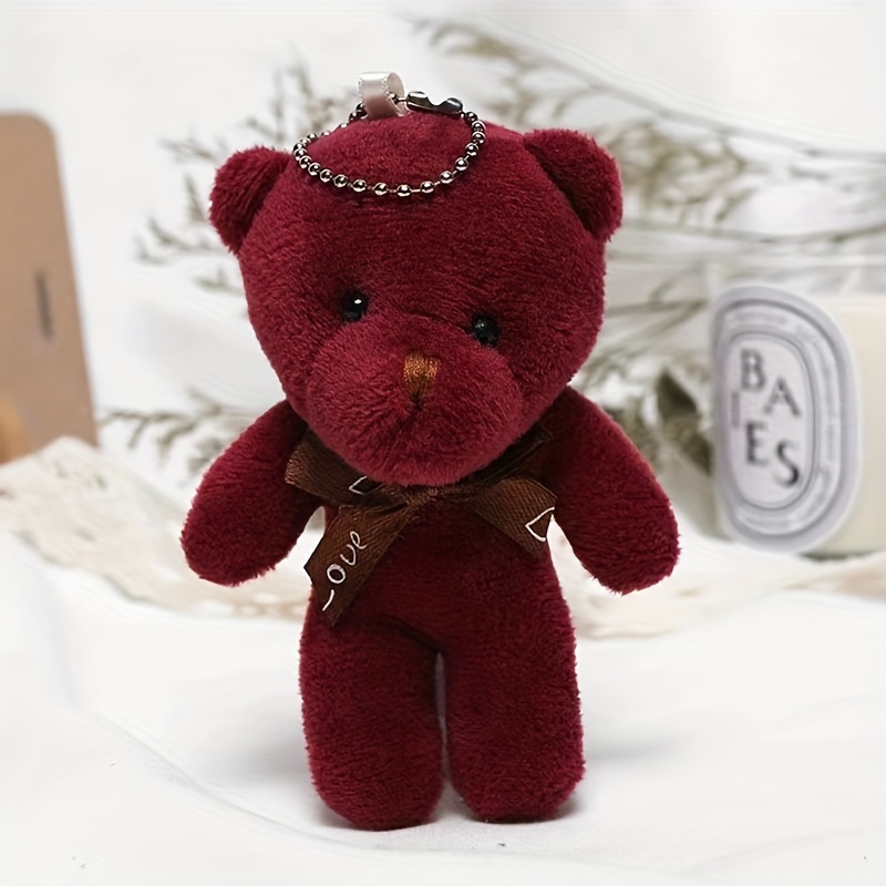 Cute Bear Keychain With Organza Bags Thank You Kraft Tags - Temu