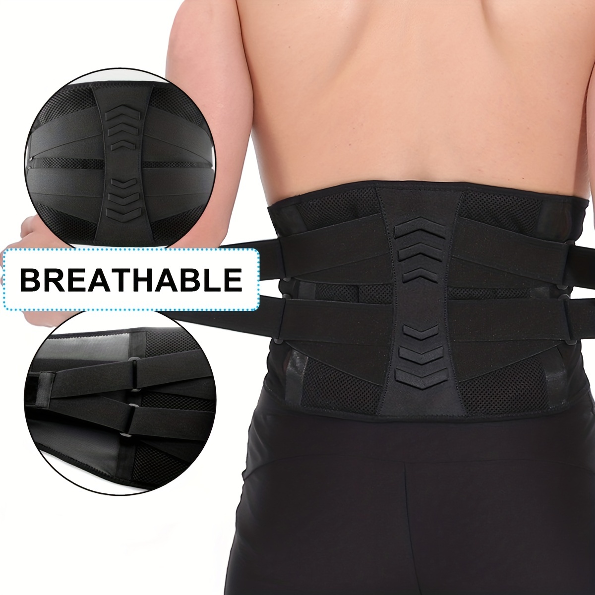 Back Brace Lumbar Support Belt Suspenders Adjustable Back - Temu