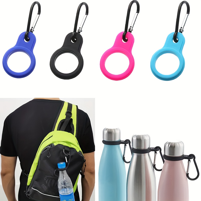 4 PCS Water Bottle Clip, Water Bottle Holder for Backpack Belt Hiking, Clip  for Bottle Hanger Hanging Buckle Nylon Plastic Outdoor Camping Traveling