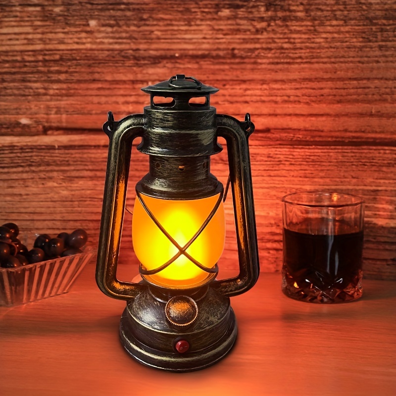 Luces de camping vintage lámpara de araña antigua recargable linterna de  camping decoración vintage linterna camping linternas césped linterna