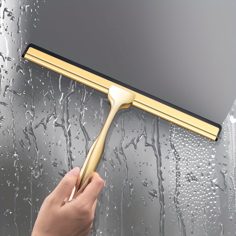 1pc Stainless Steel & Silicone Glass Squeegee, Window Cleaning