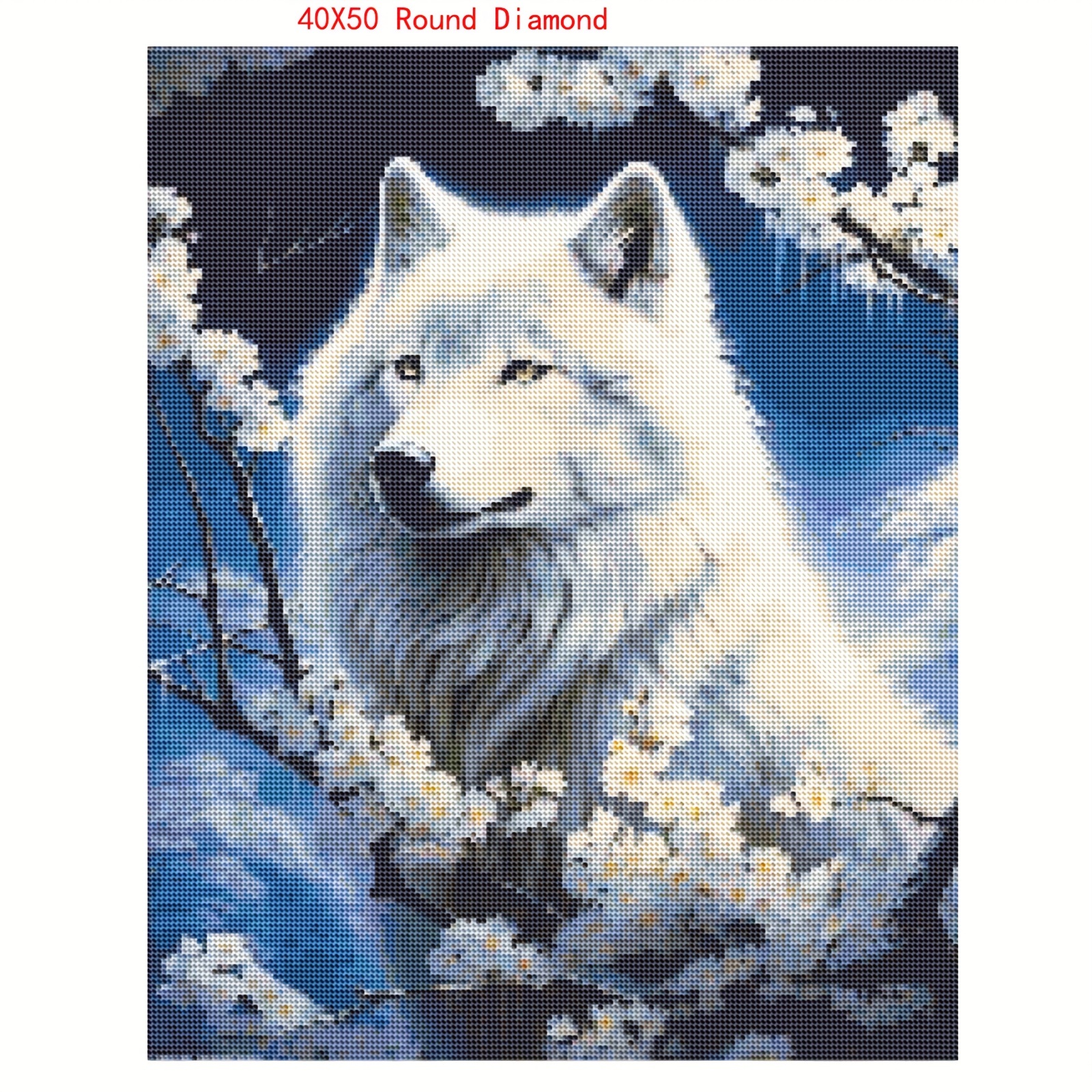 Diy 5d Diamond Painting Animal Wolf Cross Stitch Full Drill Embroidery  Mosaic Art Picture Of Rhinestones Wall Decor