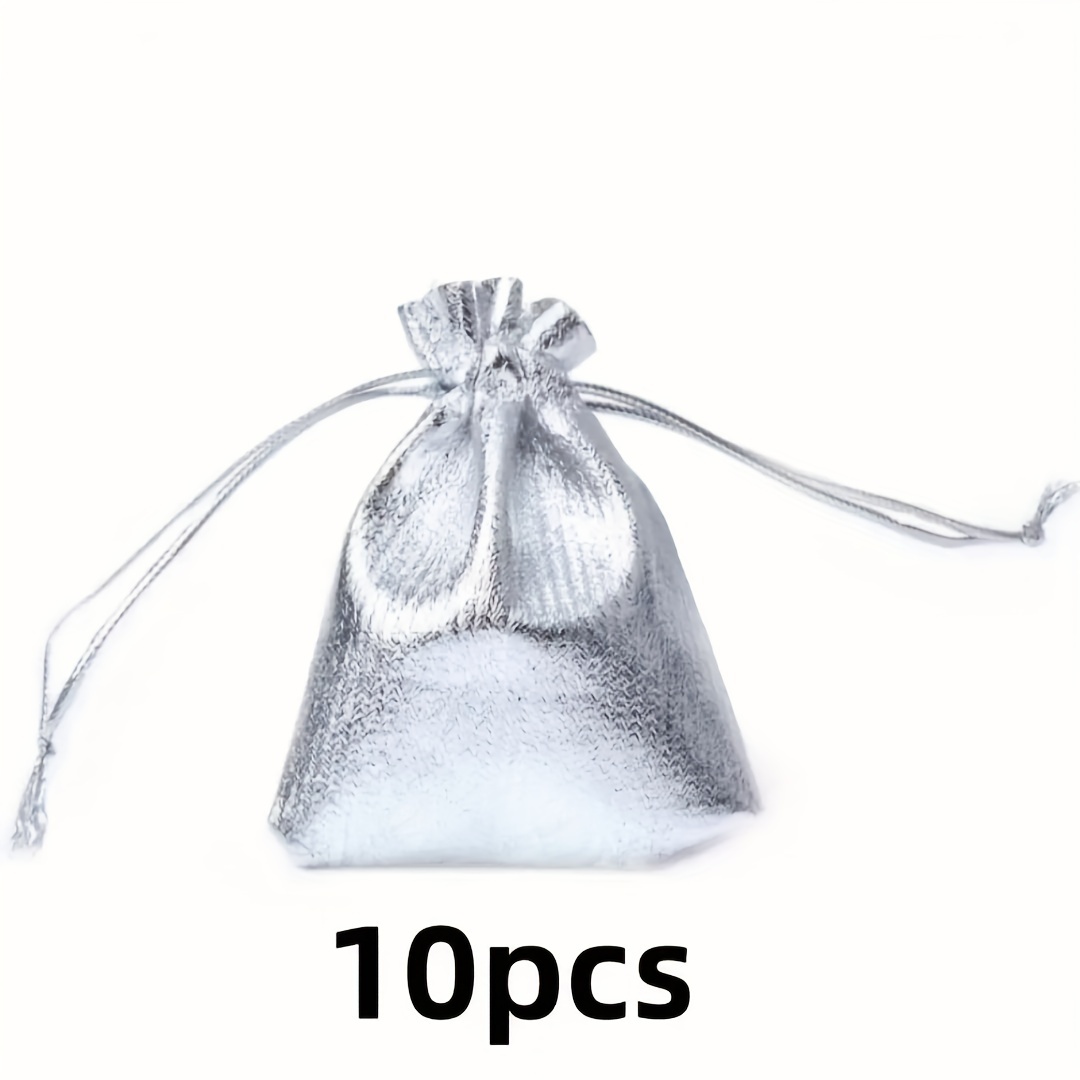 Heavy Duty Golden Drawstring Organza Jewelry Pouches Wedding - Temu