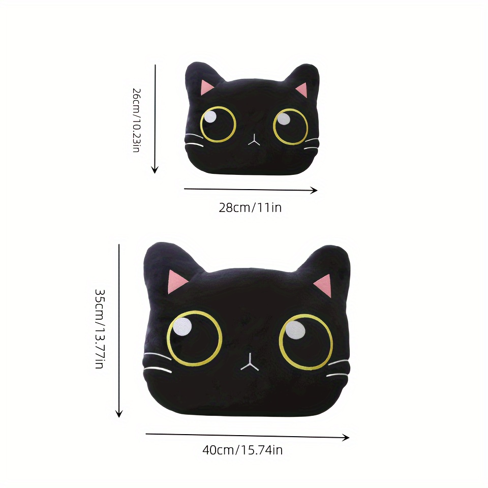 Kaufe Cartoon schwarze Katze Kissen Auto Kopfstütze Katze Kopfstütze Auto  Nackenkissen Sicherheitsgurt Schulterbezüge